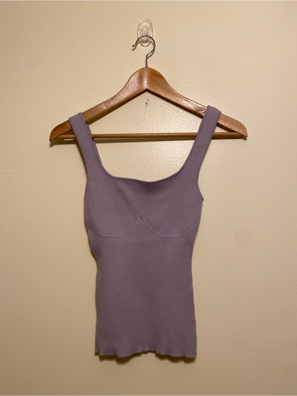 ba&sh Lavender Ribbed Knit Tank Top. Size 1= S